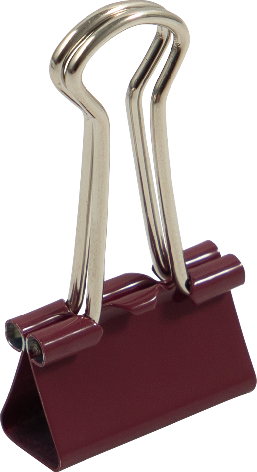 Small 19mm Binder Clips - 25 Pack - Burgundy