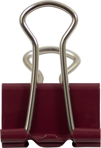Small 19mm Binder Clips - 25 Pack - Burgundy