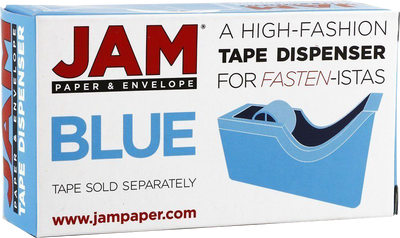 Blue Office Desk Set (Stapler, Tape Dispenser, and Staples)