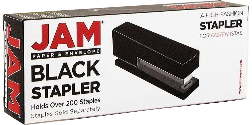 Black Stapler and Yellow Staples Set