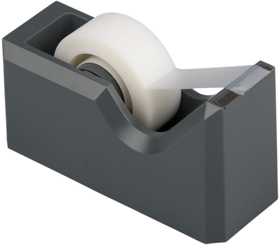 Gray Office Desk Set (Stapler, Tape Dispenser, and Pen Holder)