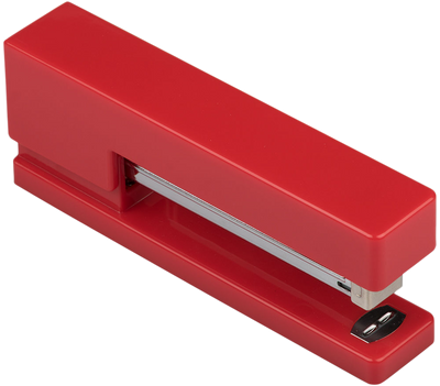 Red Office Desk Set (Stapler, Tape Dispenser, and Pen Holder)