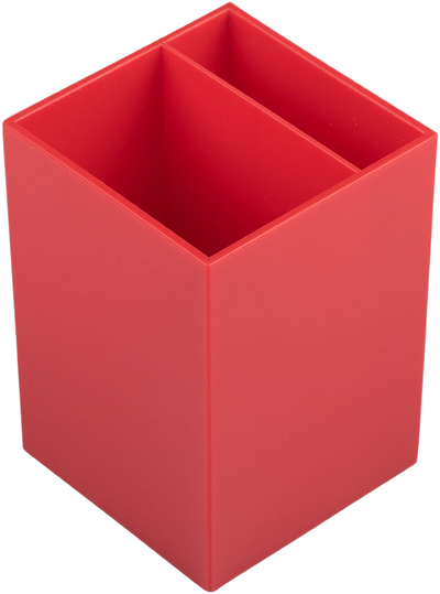 Red Office Desk Set (Stapler, Tape Dispenser, and Pen Holder)