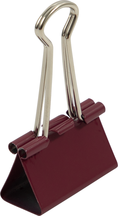Medium 32mm Binder Clips - 15 Pack  - Burgundy