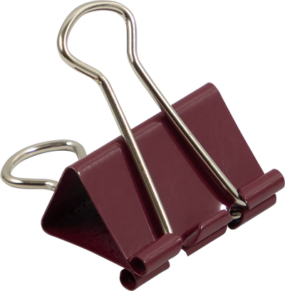 Medium 32mm Binder Clips - 15 Pack  - Burgundy