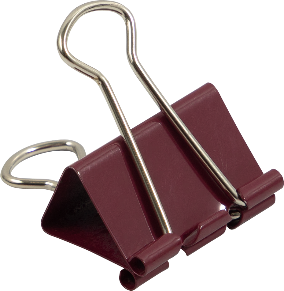 Medium 32mm Binder Clips - 15 Pack  - Burgundy