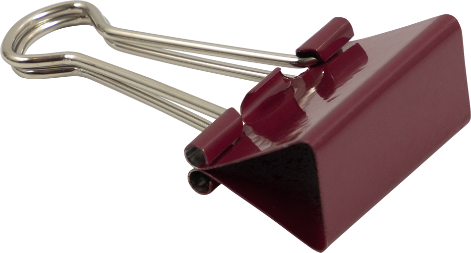 Medium 32mm Binder Clips - 15 Pack  - Burgundy