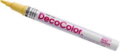 Cream Yellow Fine Line Opaque Paint Markers