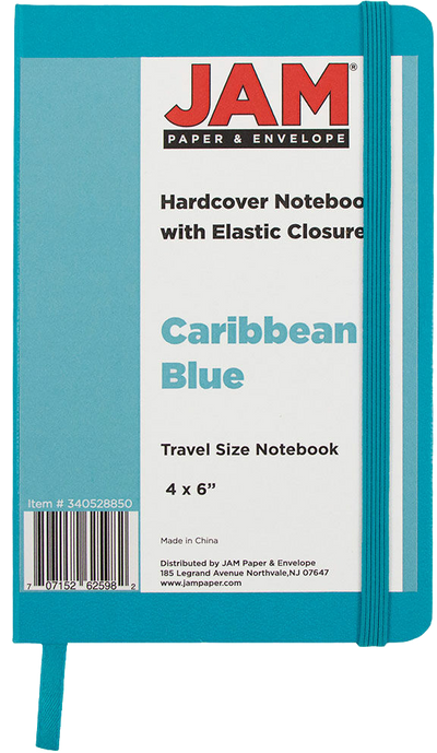 Caribbean Blue Travel Size 4 x 6 Notebooks (70 Dotted Pages)