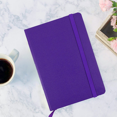 Plum Purple Travel Size 4 x 6 Notebooks (70 Dotted Pages)