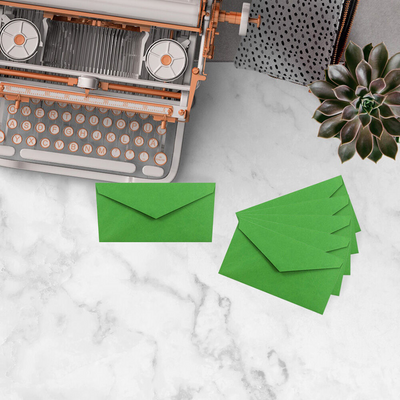 Holiday Green 24lb #7 3/4 Monarch Envelopes (3 7/8 x 7 1/2)