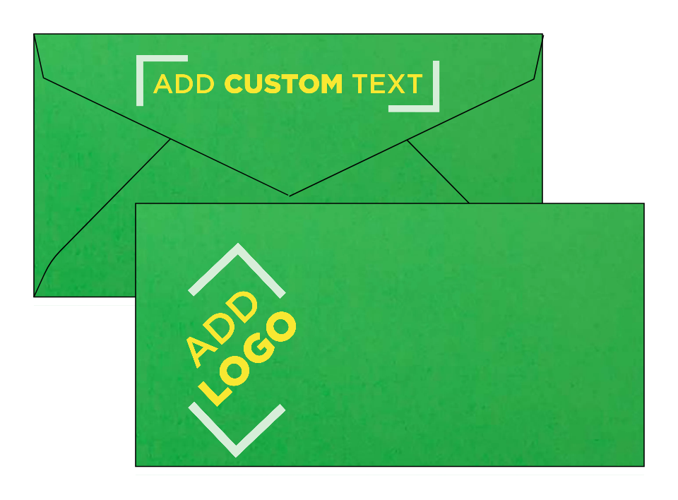 Holiday Green 24lb #7 3/4 Monarch Envelopes (3 7/8 x 7 1/2)