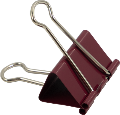 Large 41mm Binder Clips - 12 Pack - Burgundy