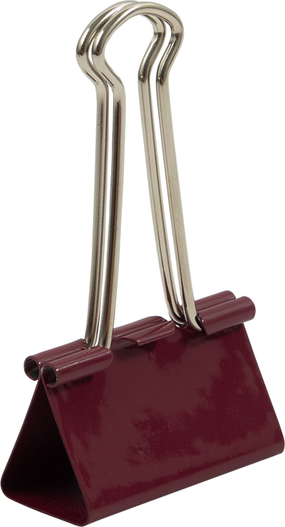Large 41mm Binder Clips - 12 Pack - Burgundy