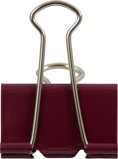 Large 41mm Binder Clips - 12 Pack - Burgundy