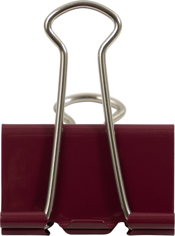 Large 41mm Binder Clips - 12 Pack - Burgundy