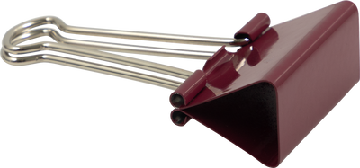 Large 41mm Binder Clips - 12 Pack - Burgundy