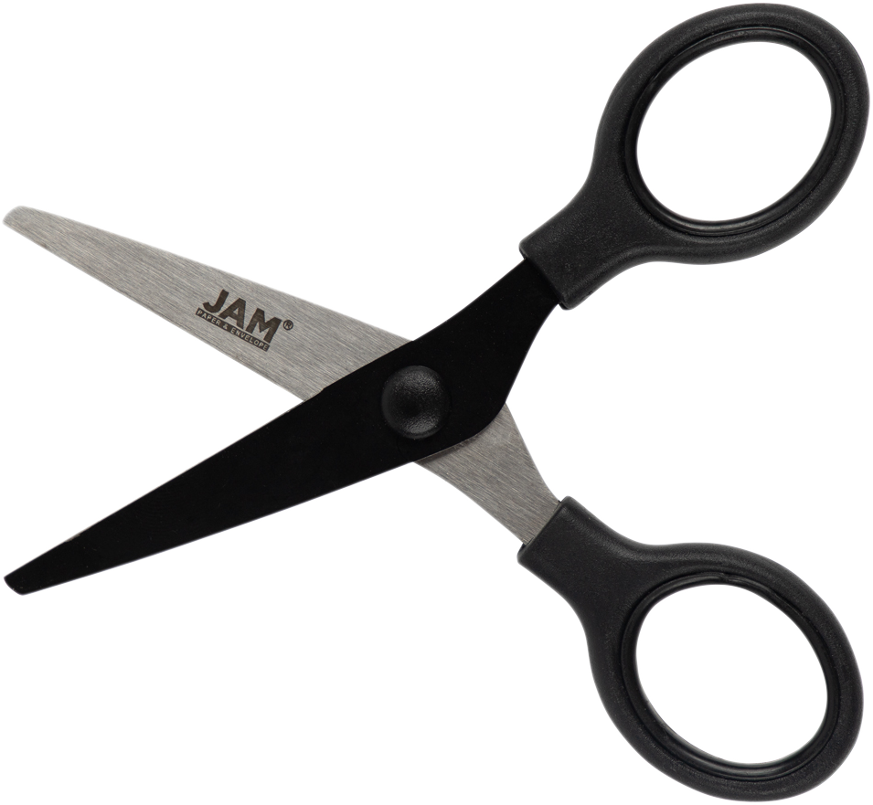Black Mini Soft Grip Scissors