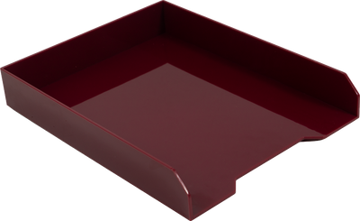 Letter Paper Tray Desk Organizer - Burgundy