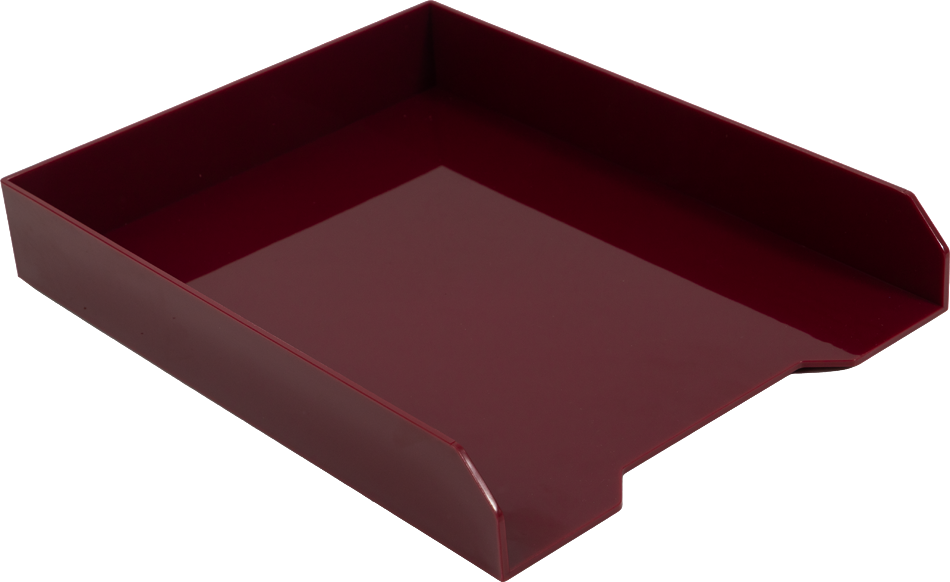 Letter Paper Tray Desk Organizer - Burgundy