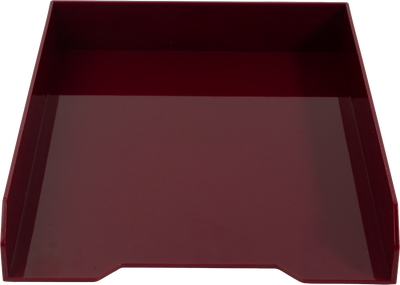Letter Paper Tray Desk Organizer - Burgundy
