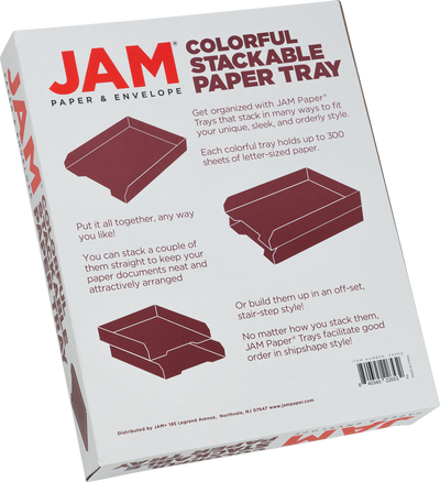 Letter Paper Tray Desk Organizer - Burgundy