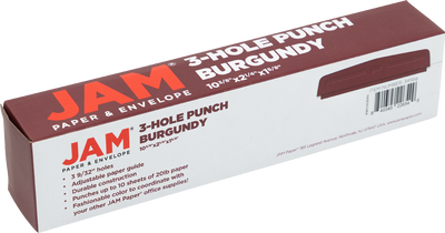 Standard 3 Hole Punch - 10 Sheet Capacity - Burgundy