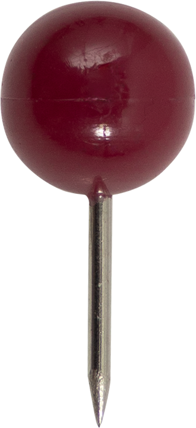 Round Pushpins - 100 Pack - Burgundy