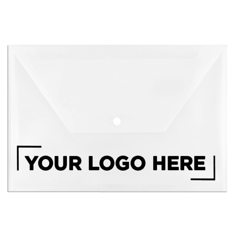 Clear Legal Booklet Plastic Envelopes (9 3/4 x 14 1/2) with Snap Closure