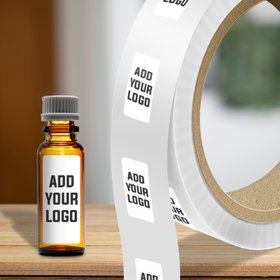 White Glossy 1 x 3 Inch Roll of Rectangle Labels