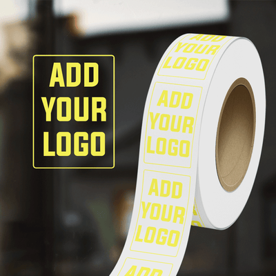 Clear 2 1/2 x 4 Inch Roll of Rectangle Labels - Tear Resistant with High Gloss Film Layer