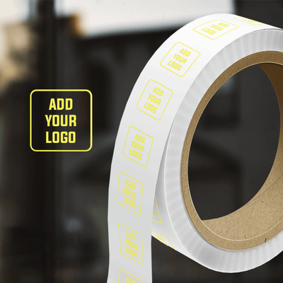 Clear 3/4 x 1 1/2 Inch Roll of Rectangle Labels - Tear Resistant with High Gloss Film Layer
