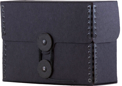 Black Kraft Small 4 1/4 x 6 1/4 x 2 Button and String Portfolios