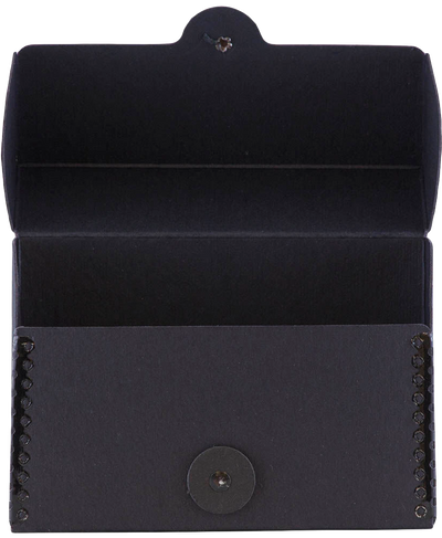 Black Kraft Small 4 1/4 x 6 1/4 x 2 Button and String Portfolios