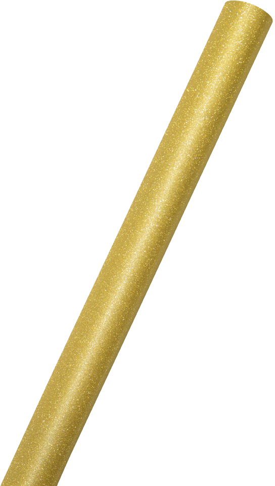 Gold Glitter Wrapping Paper with Tape with Double-Sided Tape Set (25 Sq Ft)