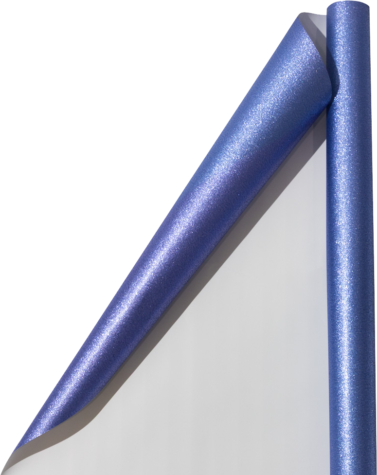 Violet Blue Glitter Wrapping Paper with Tape with Double-Sided Tape Set (25 Sq Ft)