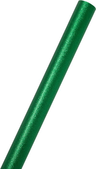 Green Glitter Wrapping Paper with Tape with Double-Sided Tape Set (25 Sq Ft)