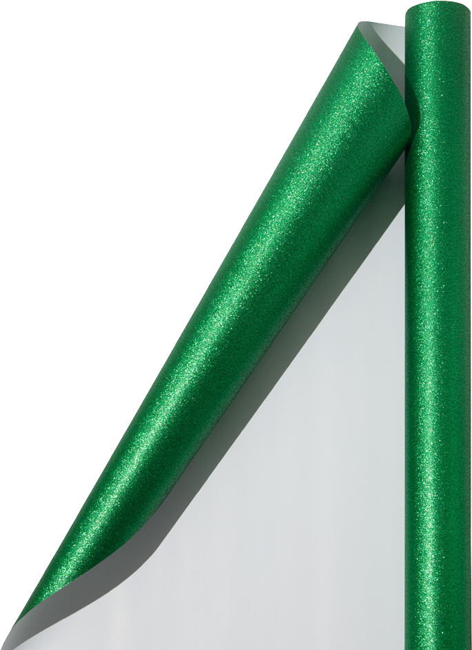 Green Glitter Wrapping Paper (25 Sq Ft)