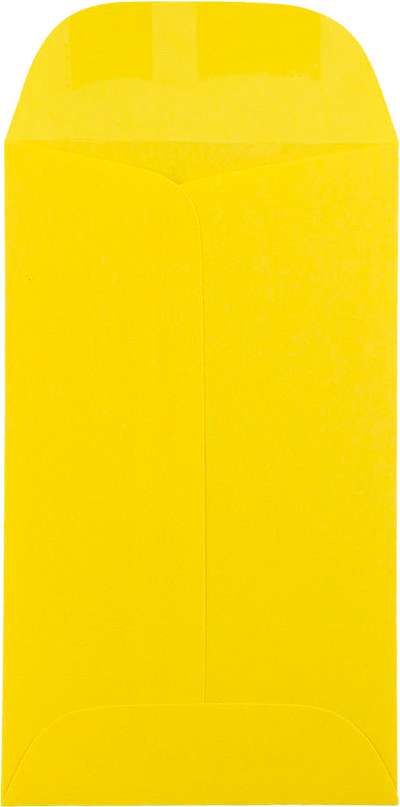 Yellow 24lb #5 1/2 Coin Envelopes (3 1/8 x 5 1/2)