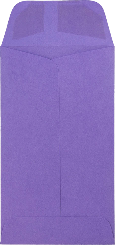 Violet Grape Purple 28lb #6 Coin Envelopes (3 3/8 x 6)