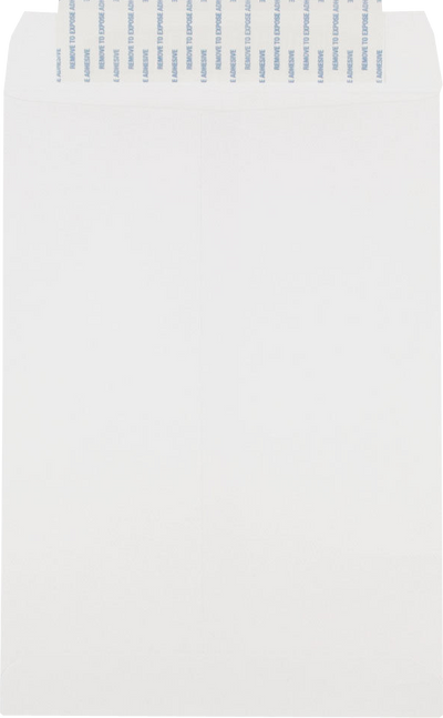 White 28lb 7 1/2 x 10 1/2 Open End Envelopes with Peel & Seal