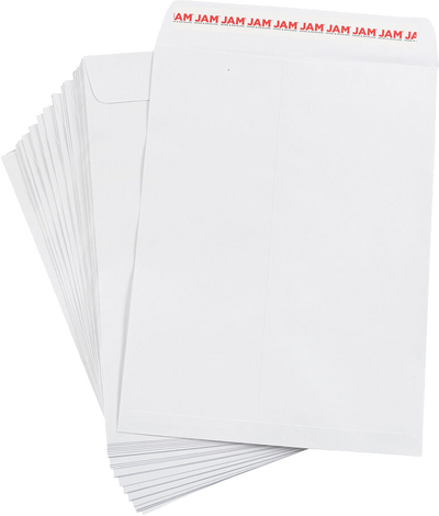 White 28lb 9 x 12 Open End Envelopes with Peel & Seal