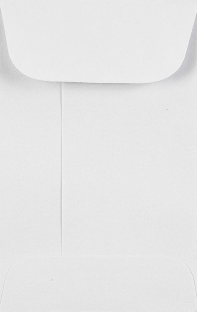White 28lb #1 Coin Envelopes (2 1/4 x 3 1/2) with Peel & Seal