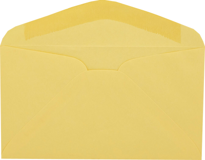 Pastel Canary Yellow 24lb #6 3/4 Regular Envelopes (3 5/8 x 6 1/2)