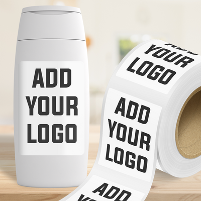 White 4 x 6 Inch Roll of Rectangle Labels - Tear Resistant with High Gloss Film Layer