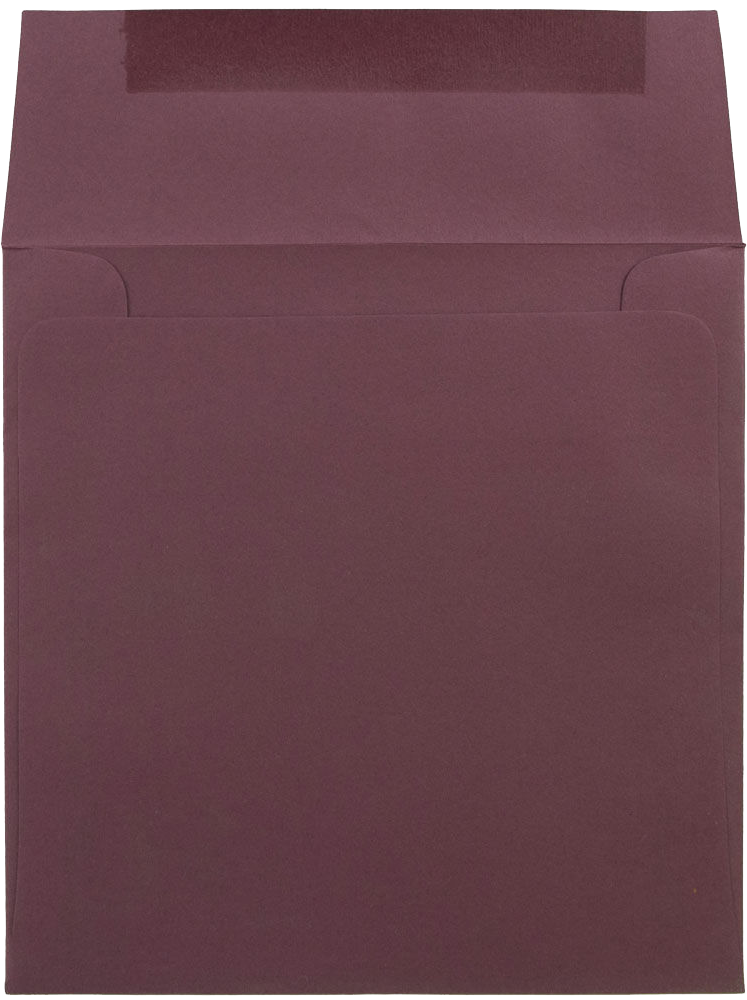 Burgundy Red 28lb 6 x 6 Square Envelopes