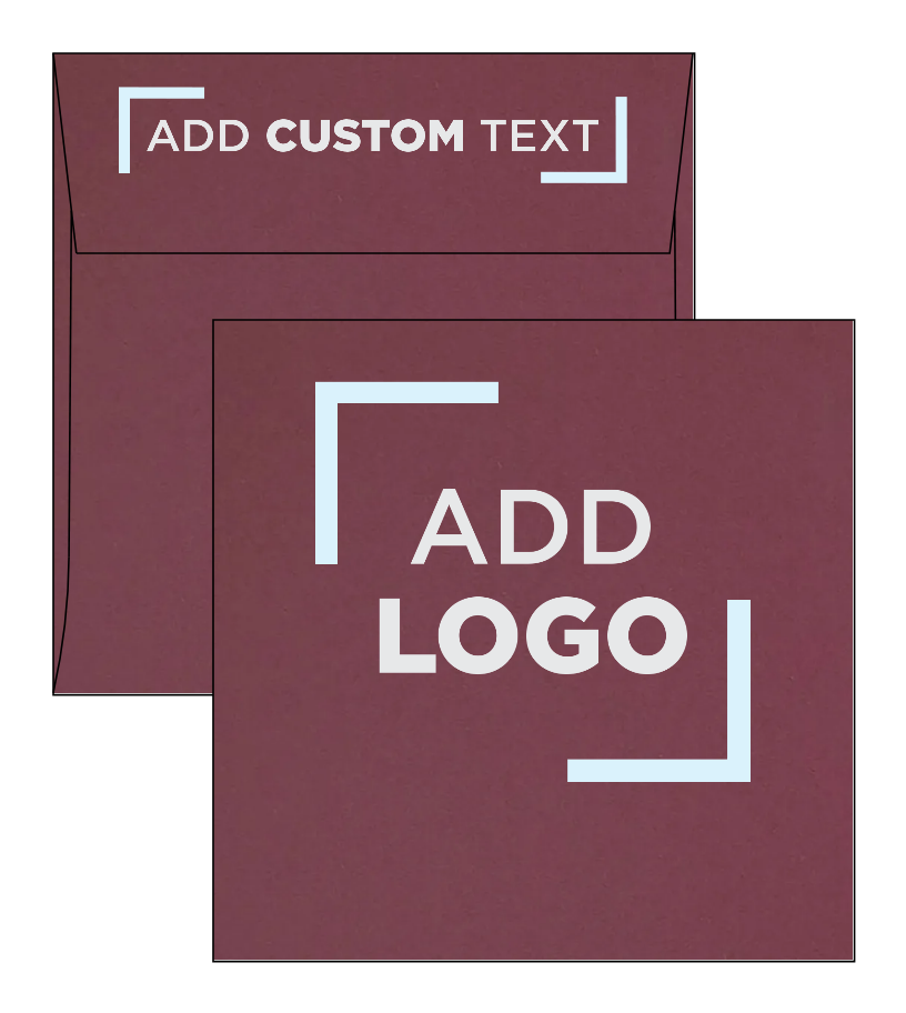 Burgundy Red 28lb 6 x 6 Square Envelopes