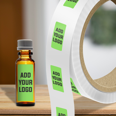 Neon Green 1 x 3 1/4 Inch Roll of Rectangle Labels - Bright Adhesive