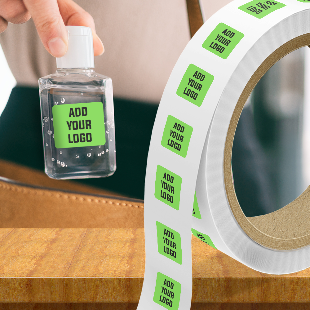 Neon Green 1/2 x 1 1/2 Inch Roll of Rectangle Labels - Bright Adhesive