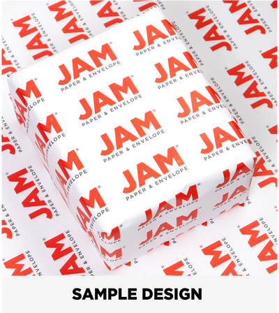 Custom Print Wrapping Paper 29 1/4" x 7' (17 Sq Ft) White Matte